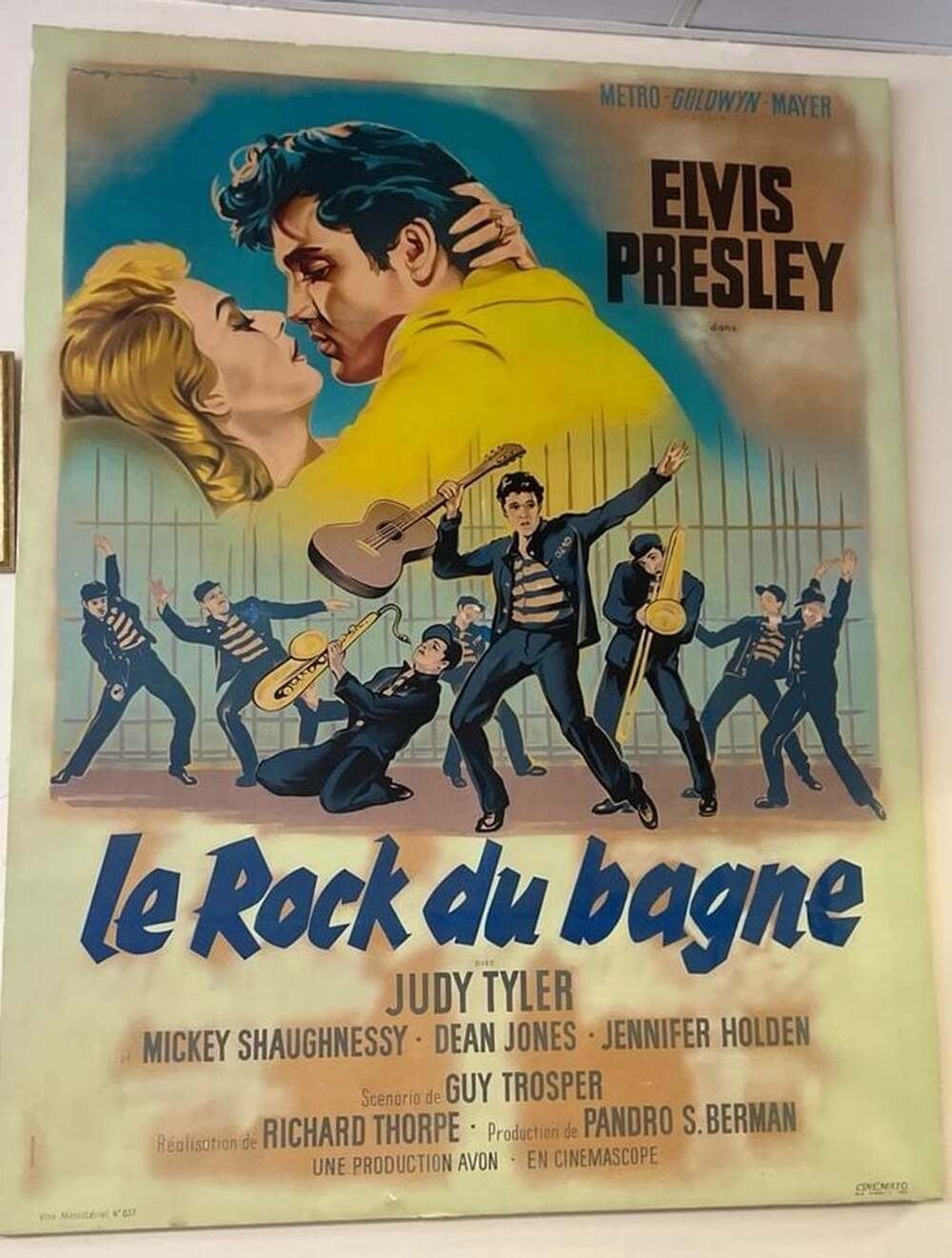 Elvis Presley "Le Rock du bagne" (Jailhouse Rock) 1957 Original French Movie Pos